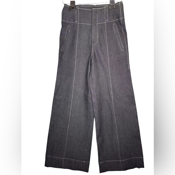 cinq a sept Pants - Cinq a Sept Wide Leg Charcoal Denim Pants Sz 2